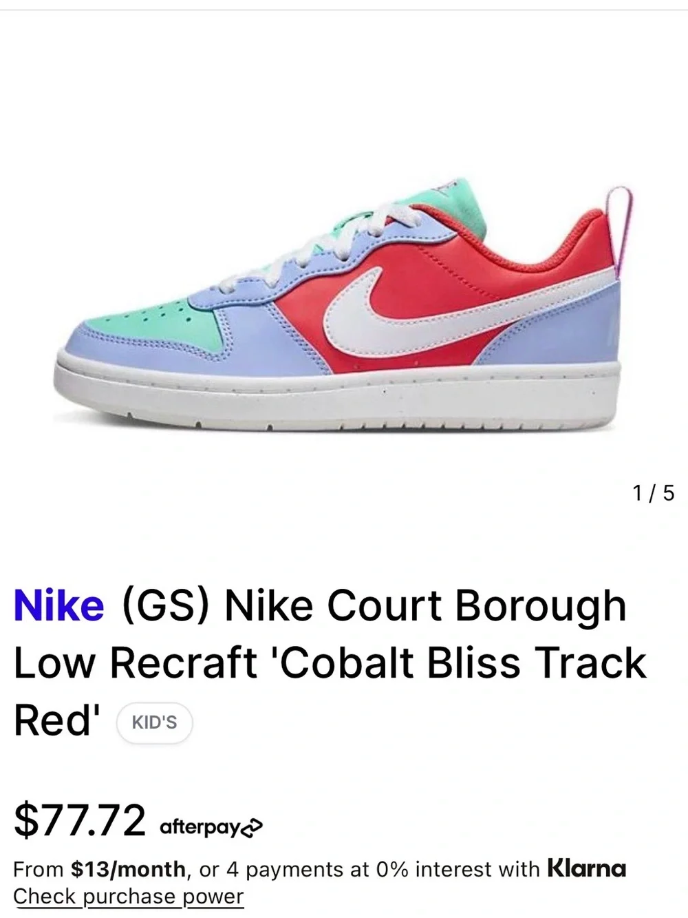 Nike Kids Colorblock Sneakers - Mint, Coral & Light Blue